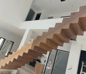 Escalier double bois esthétique